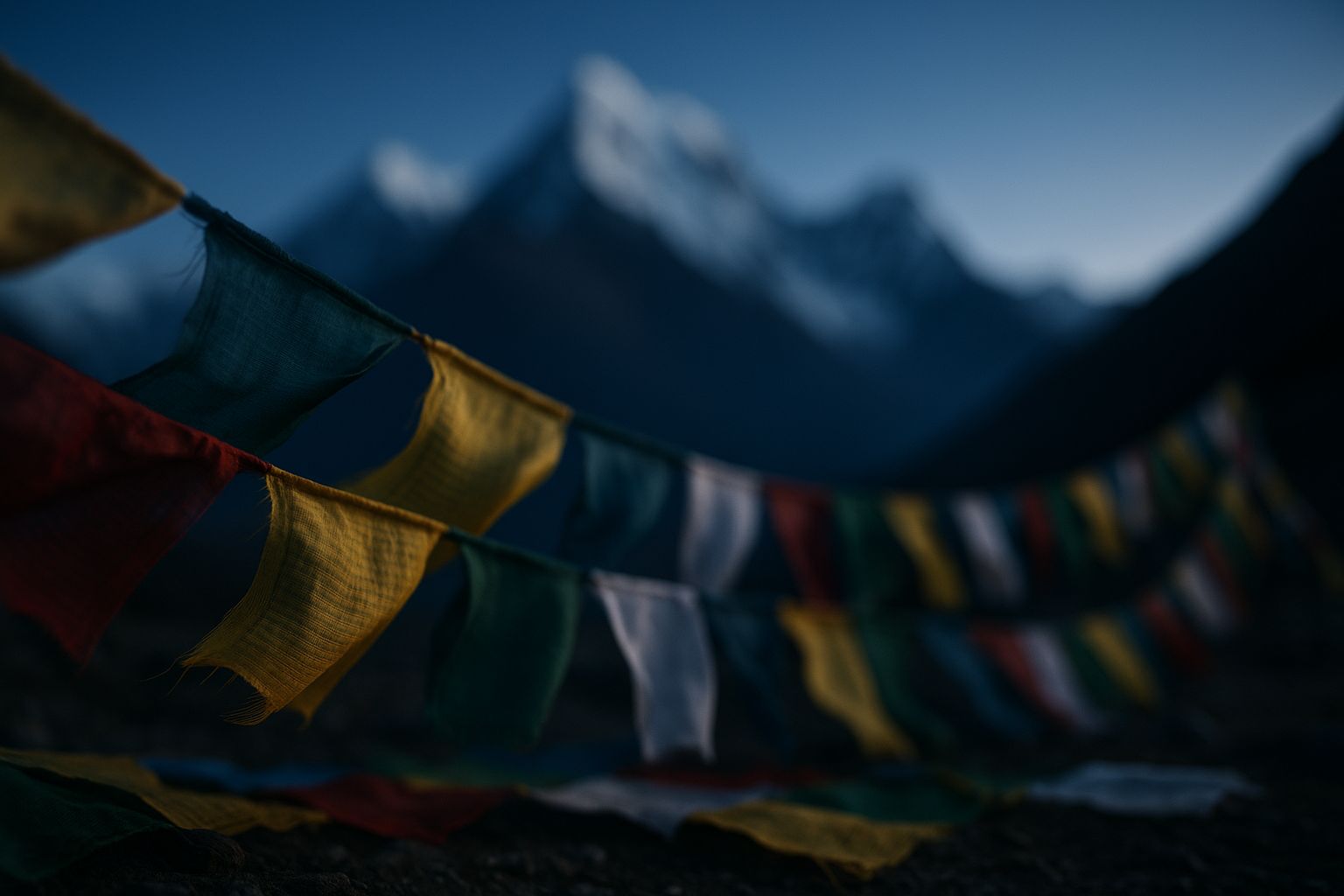 Prayer Flags at Twilight