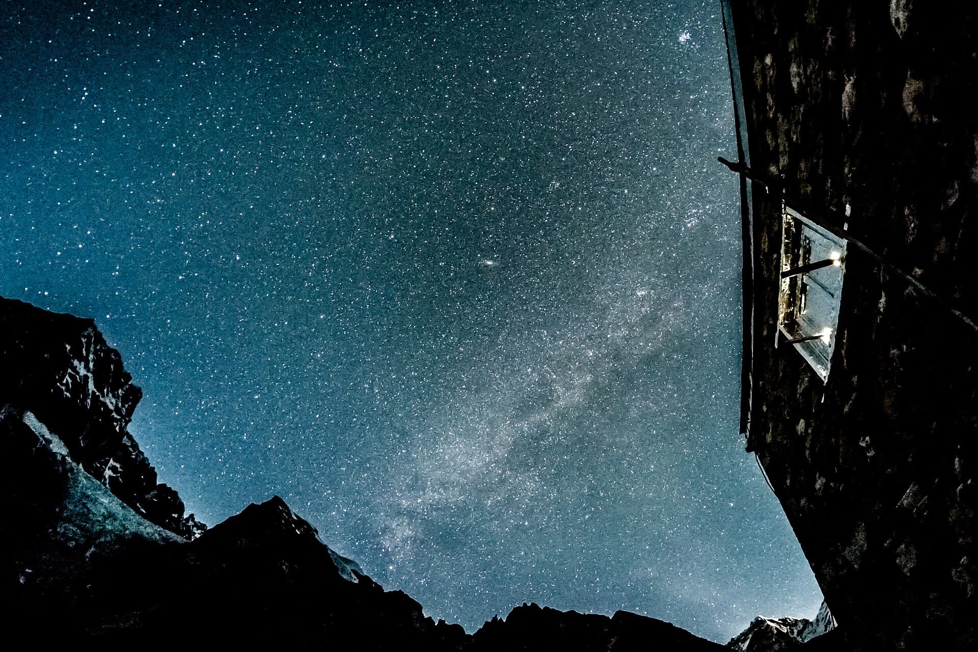 The Milky Way over the Himalaya at night
